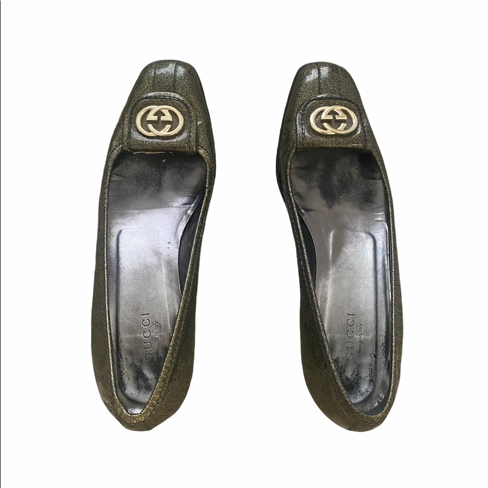 Gucci Glitter Vernice Patent Leather Shoes size 6B